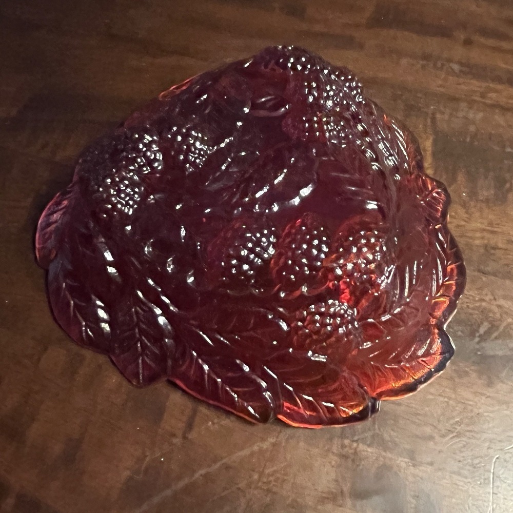 Indiana Glass Company Loganberry Flashed Red Candy Dish Bowls